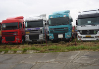 Second-hand shop of trucks
